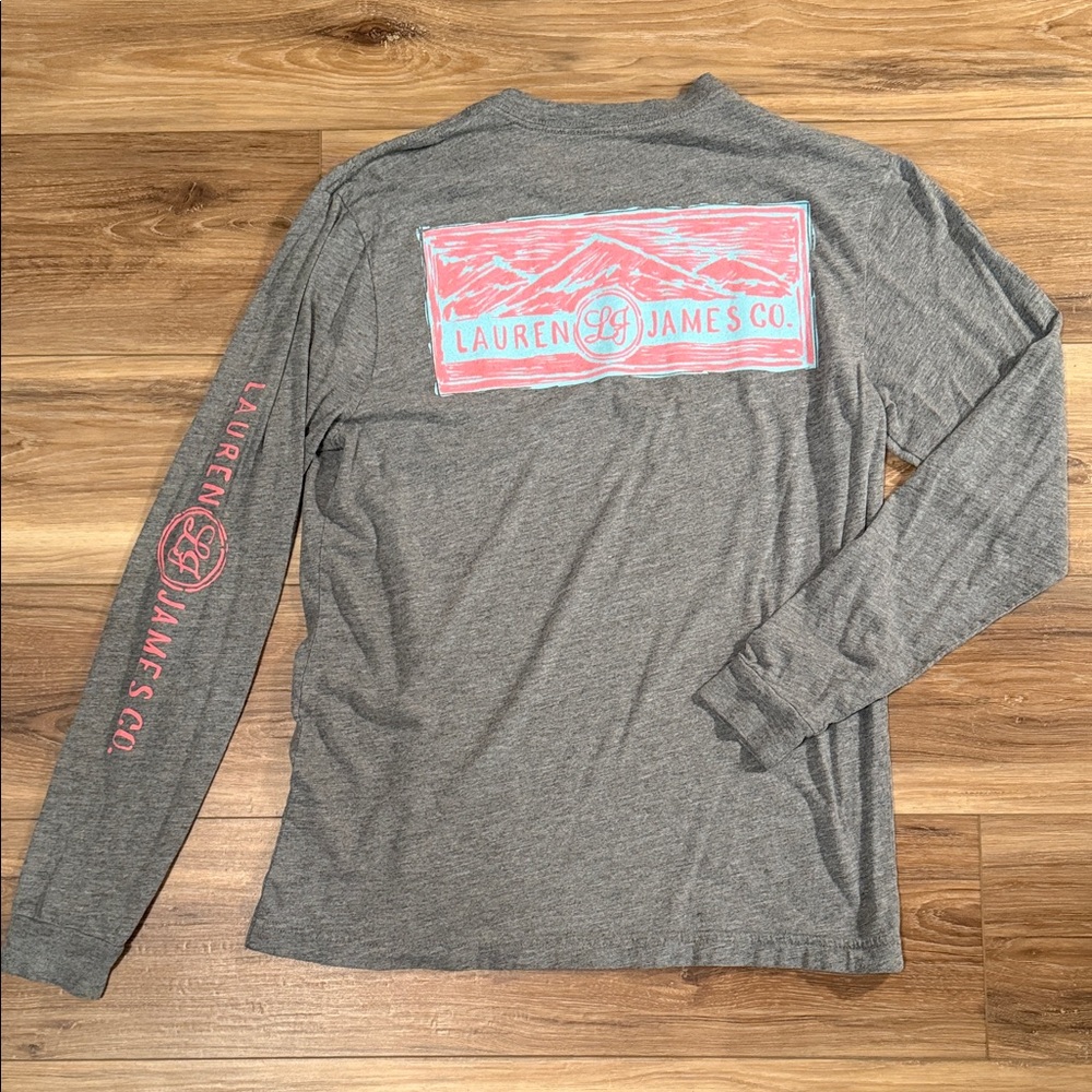 Lauren James Heather Gray Long Sleeve Tee